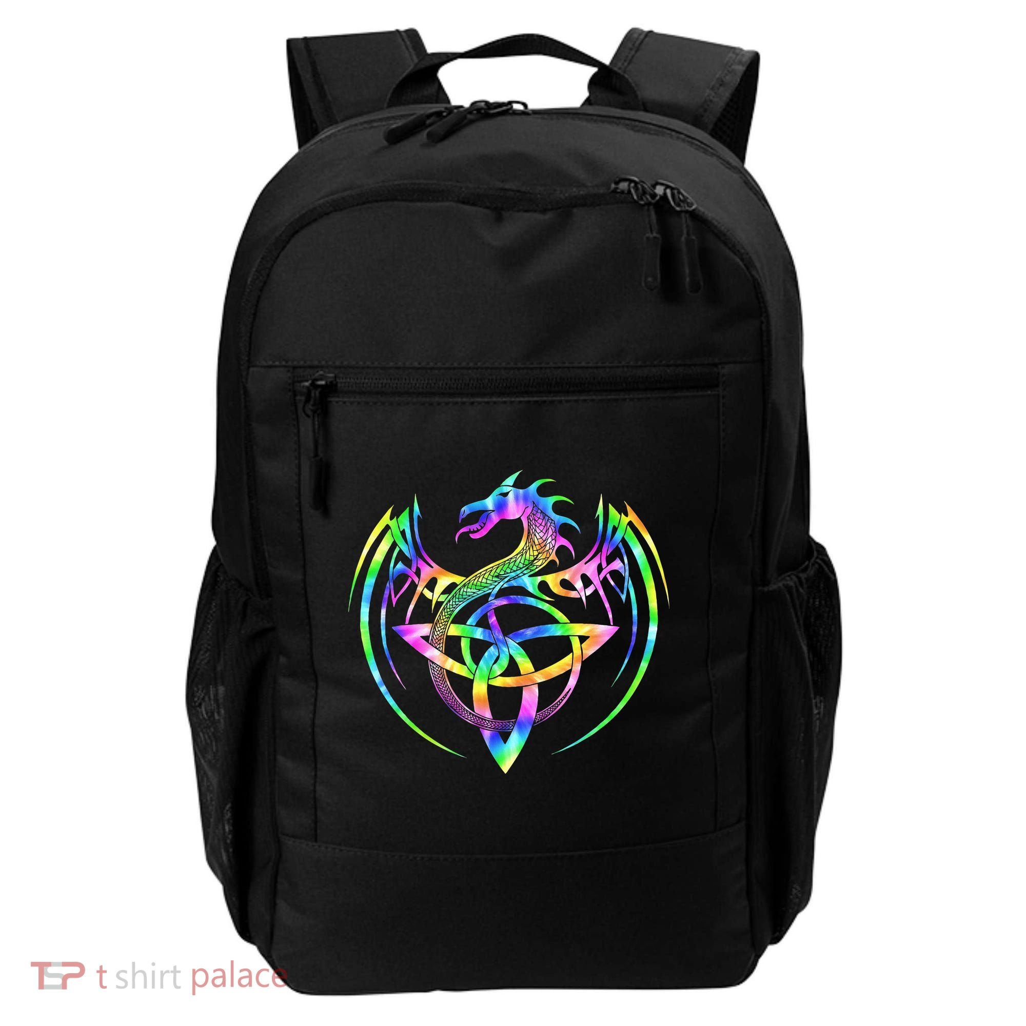 Tie Dye Tribal Celtic Knot Fantasy Dragon Backpack