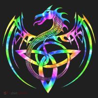 Tie Dye Tribal Celtic Knot Fantasy Dragon Beanie thumb 2