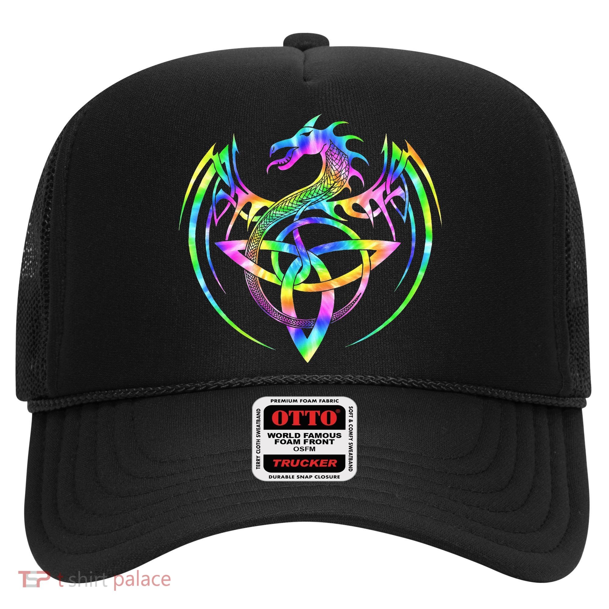 Tie Dye Tribal Celtic Knot Fantasy Dragon Hat