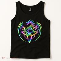 Tie Dye Tribal Celtic Knot Fantasy Dragon Tank Top thumb 2