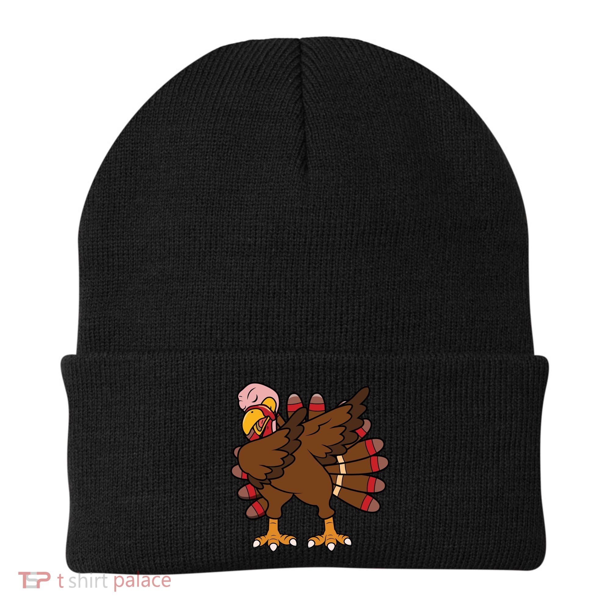 Turkey Dab Thanksgiving Funny Beanie