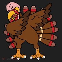 Turkey Dab Thanksgiving Funny Beanie thumb 2
