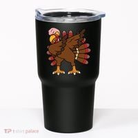 Turkey Dab Thanksgiving Funny Tumbler thumb 0