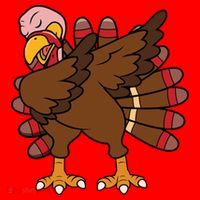 Turkey Dab Thanksgiving Funny Santa Hat thumb 1
