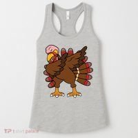 Turkey Dab Thanksgiving Funny Women's Tank Top thumb 0