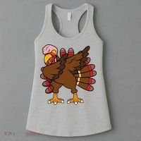 Turkey Dab Thanksgiving Funny Women's Tank Top thumb 3