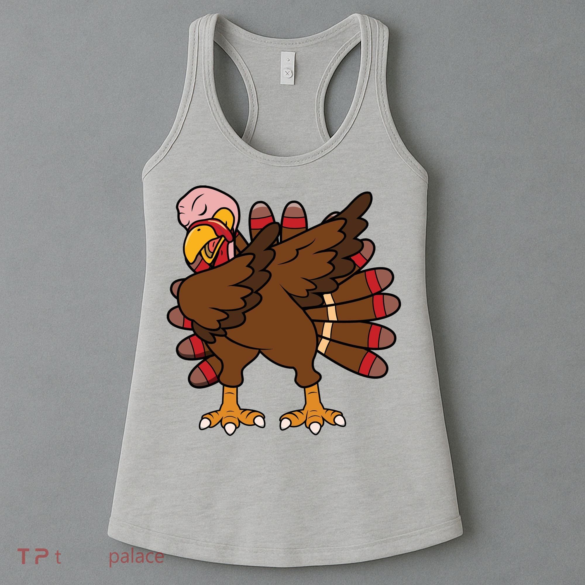 Turkey Dab Thanksgiving Funny Women's Tank Top