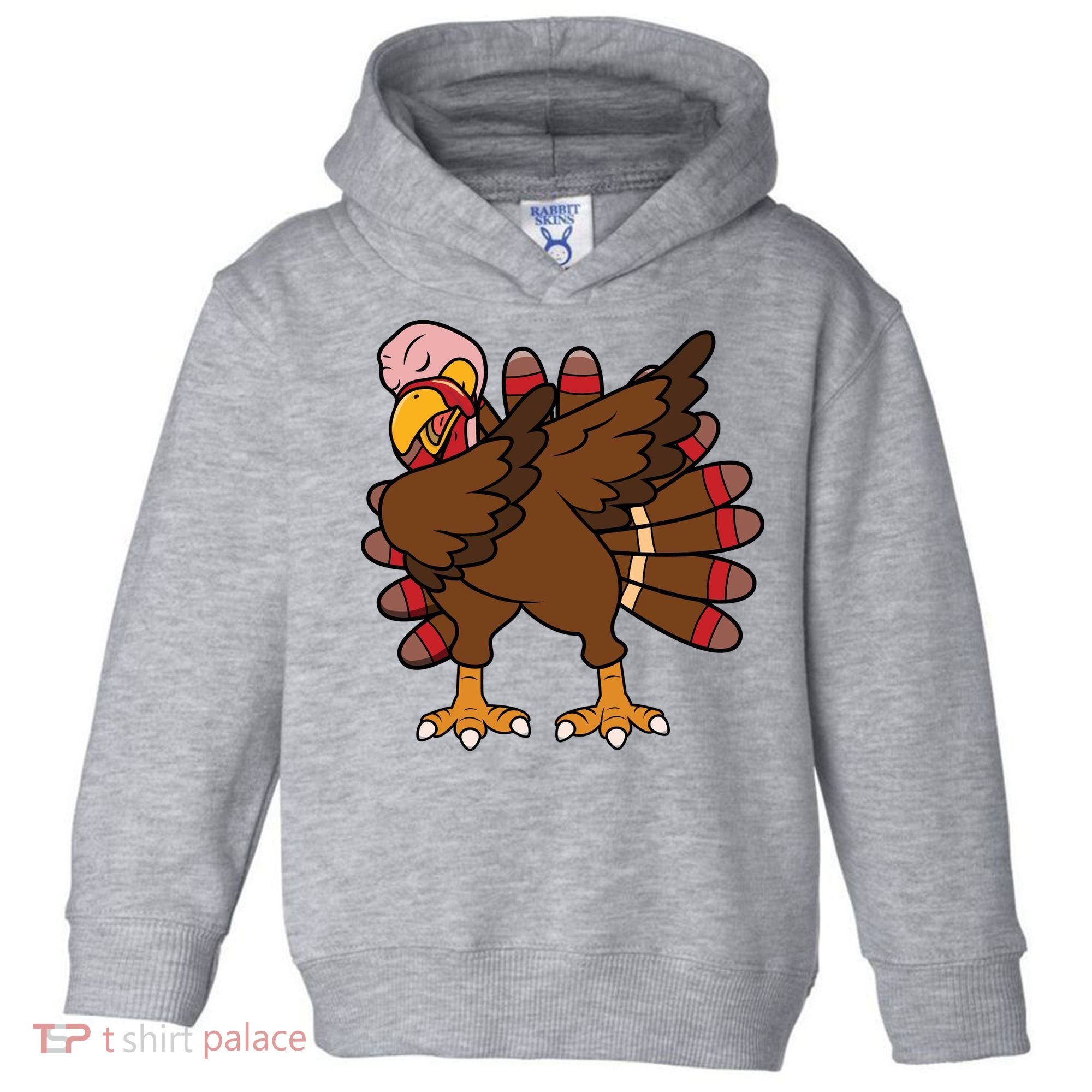 Turkey Dab Thanksgiving Funny Toddler Hoodie
