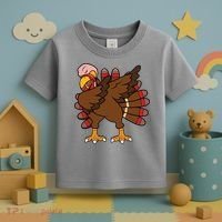 Turkey Dab Thanksgiving Funny Toddler T-Shirt thumb 3