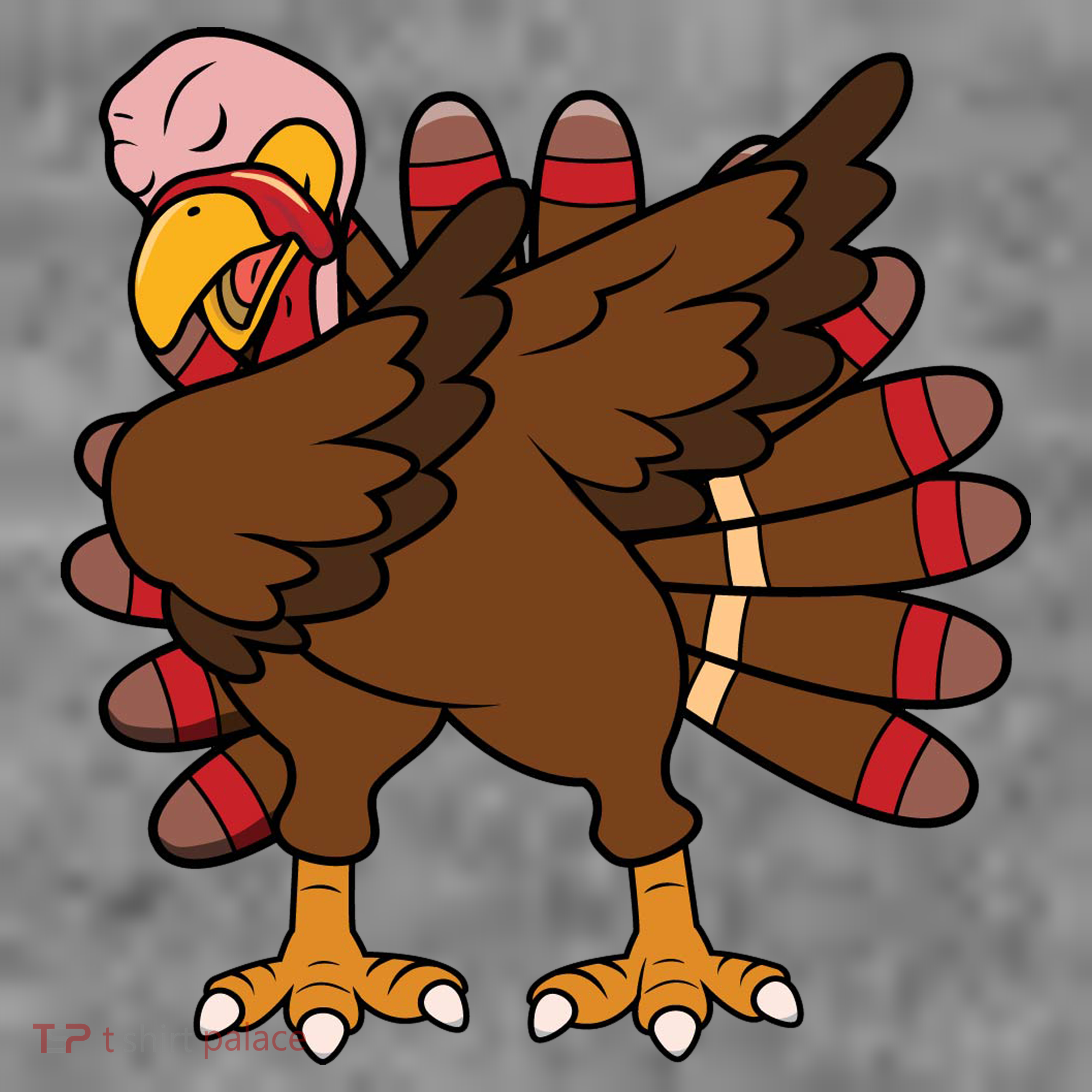 Turkey Dab Thanksgiving Funny Toddler T-Shirt