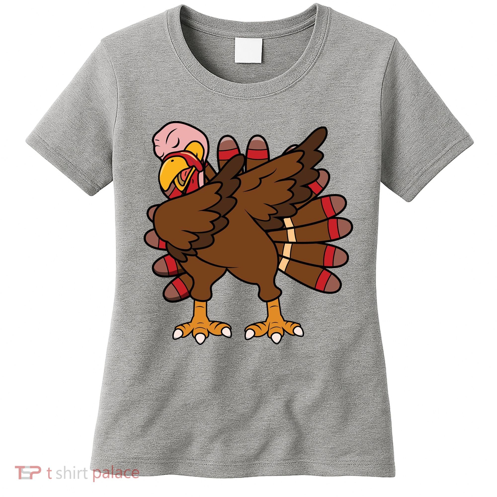 Turkey Dab Thanksgiving Funny Women's T-Shirt