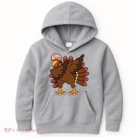 Turkey Dab Thanksgiving Funny Kids Hoodie thumb 0