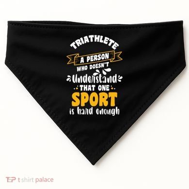 Triathlete Definition Triathlon Dads Triathletes Triathlon Gift USA-Made Doggie Bandana
