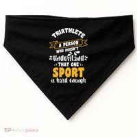 Triathlete Definition Triathlon Dads Triathletes Triathlon Gift USA-Made Doggie Bandana thumb 0