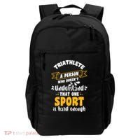 Triathlete Definition Triathlon Dads Triathletes Triathlon Gift Backpack thumb 0