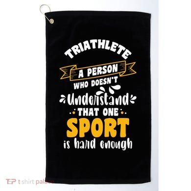 Triathlete Definition Triathlon Dads Triathletes Triathlon Gift Golf Towel