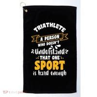 Triathlete Definition Triathlon Dads Triathletes Triathlon Gift Golf Towel thumb 0