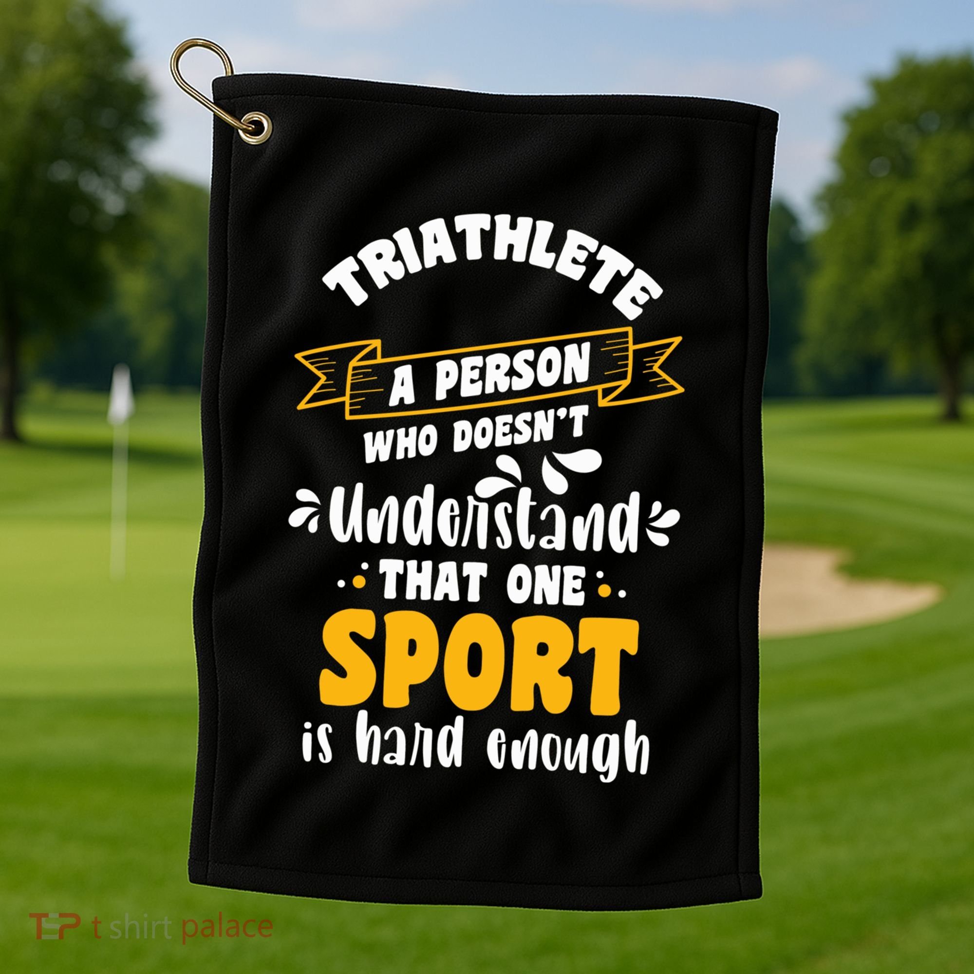 Triathlete Definition Triathlon Dads Triathletes Triathlon Gift Golf Towel