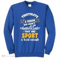 Triathlete Definition Triathlon Dads Triathletes Triathlon Gift Sweatshirt thumb 0