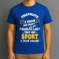 Triathlete Definition Triathlon Dads Triathletes Triathlon Gift T-Shirt thumb 3
