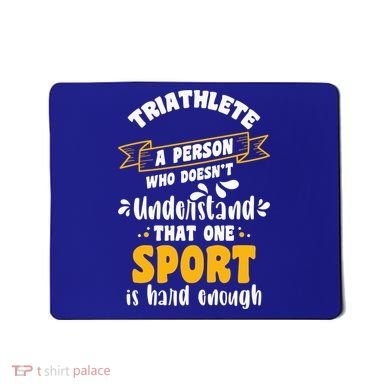 Triathlete Definition Triathlon Dads Triathletes Triathlon Gift Mousepad
