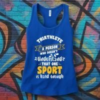 Triathlete Definition Triathlon Dads Triathletes Triathlon Gift Women's Tank Top thumb 3