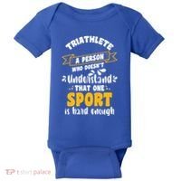 Triathlete Definition Triathlon Dads Triathletes Triathlon Gift Baby Bodysuit thumb 0