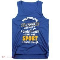 Triathlete Definition Triathlon Dads Triathletes Triathlon Gift Tank Top thumb 0