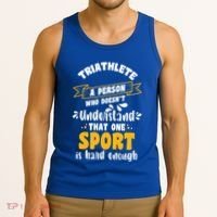 Triathlete Definition Triathlon Dads Triathletes Triathlon Gift Tank Top thumb 3
