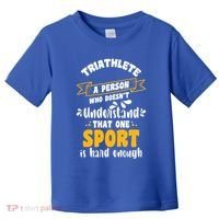 Triathlete Definition Triathlon Dads Triathletes Triathlon Gift Toddler T-Shirt thumb 0