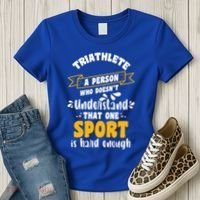Triathlete Definition Triathlon Dads Triathletes Triathlon Gift Women's T-Shirt thumb 3