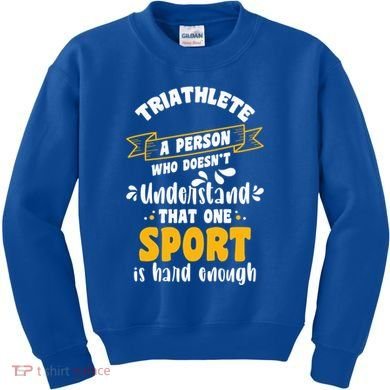 Triathlete Definition Triathlon Dads Triathletes Triathlon Gift Kids Sweatshirt