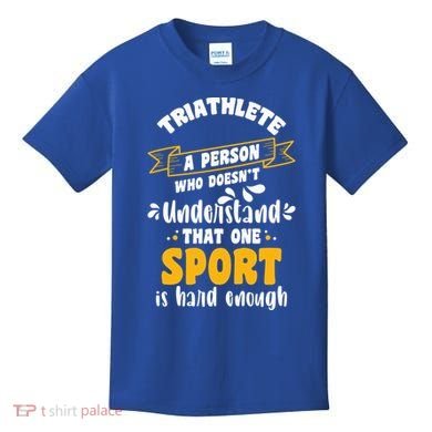 Triathlete Definition Triathlon Dads Triathletes Triathlon Gift Kids T-Shirt