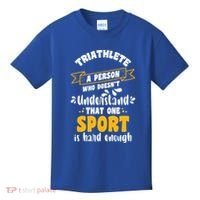 Triathlete Definition Triathlon Dads Triathletes Triathlon Gift Kids T-Shirt thumb 0