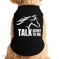 Talk Derby To Me Funny Horse Racing Gift. Doggie Tank thumb 0