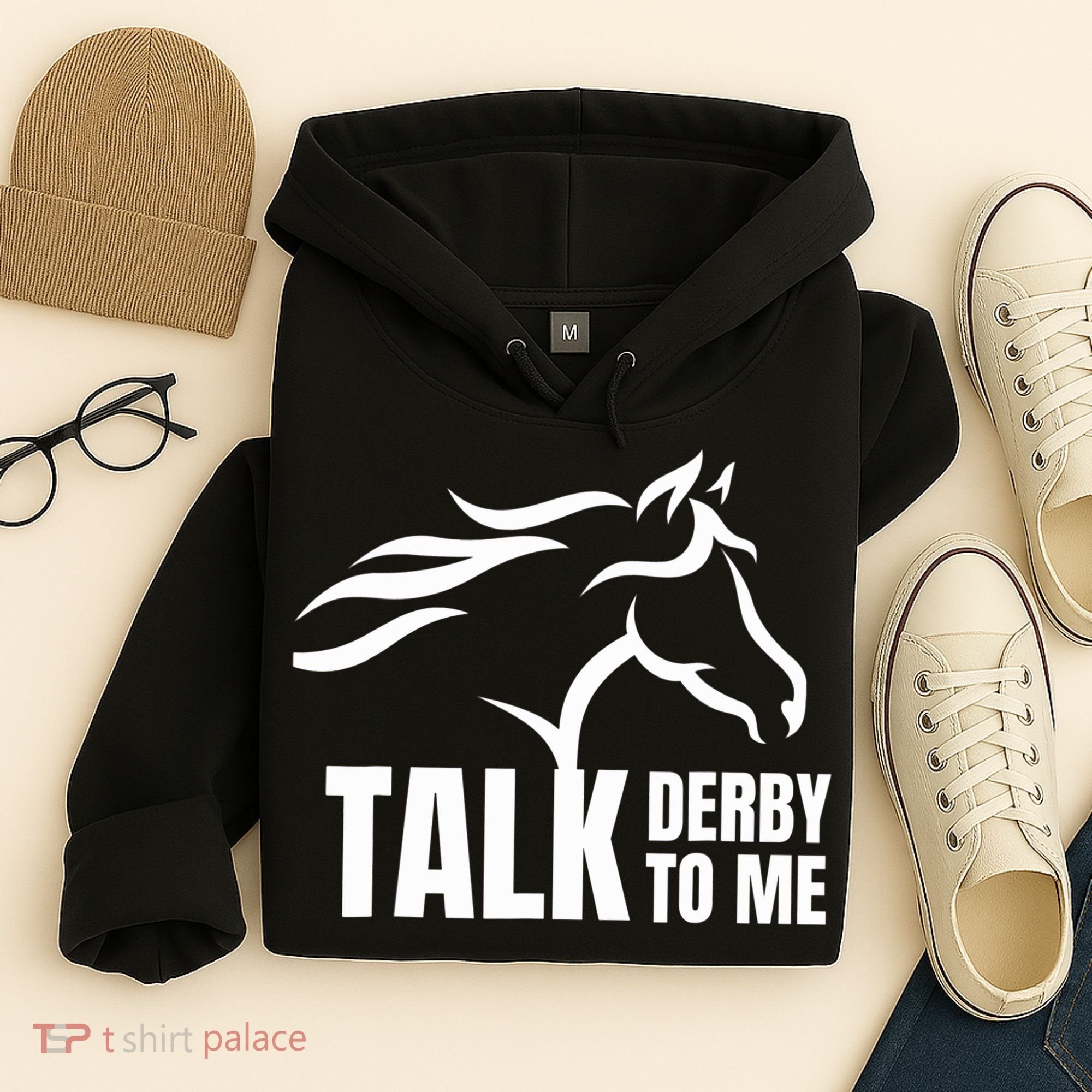 Talk Derby To Me Funny Horse Racing Gift. Hoodie