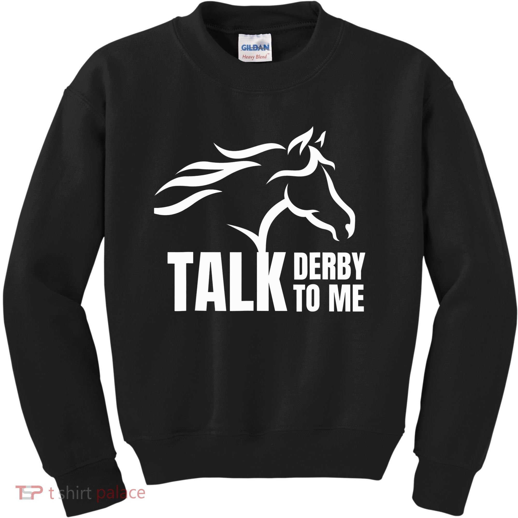 Talk Derby To Me Funny Horse Racing Gift. Kids Sweatshirt