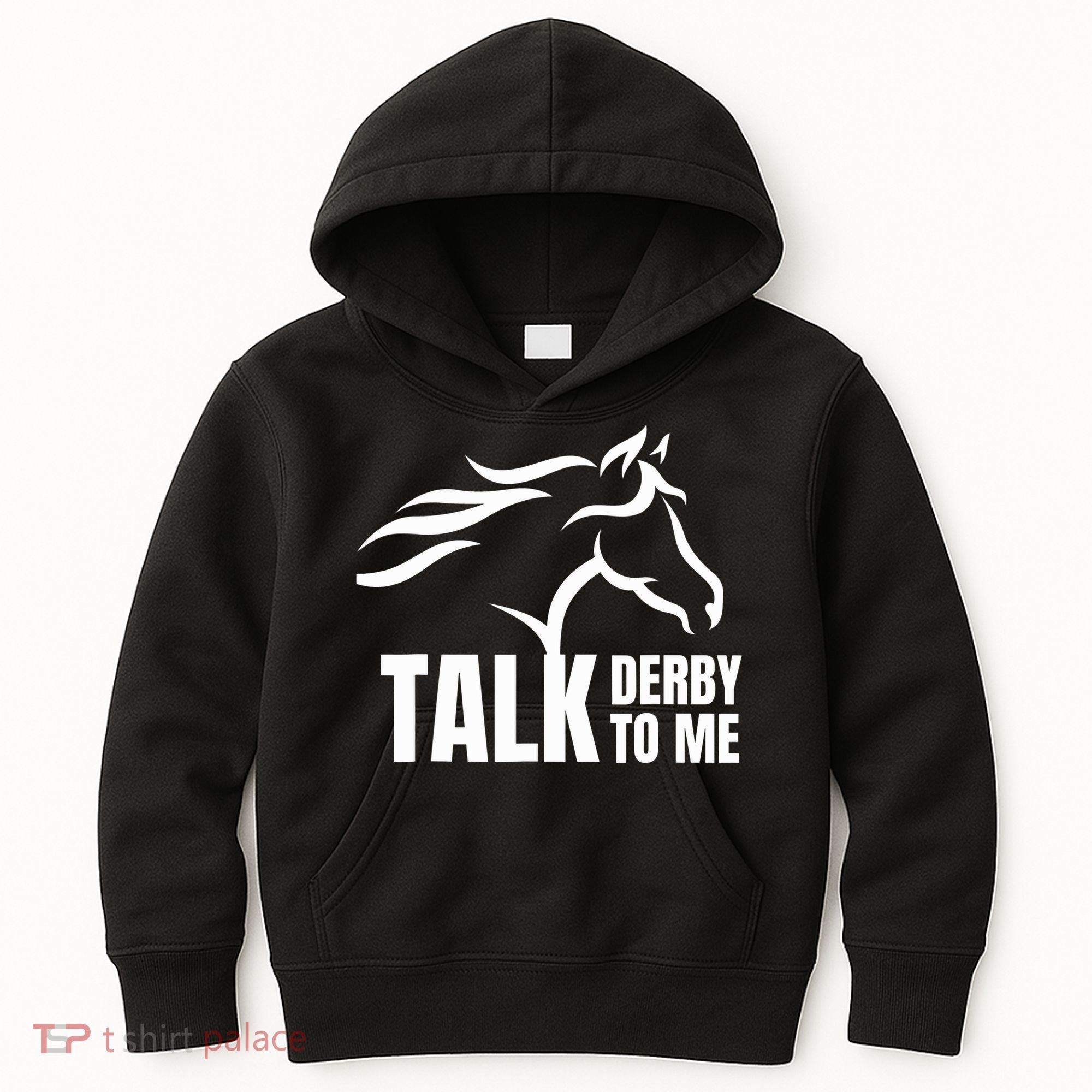 Talk Derby To Me Funny Horse Racing Gift. Kids Hoodie