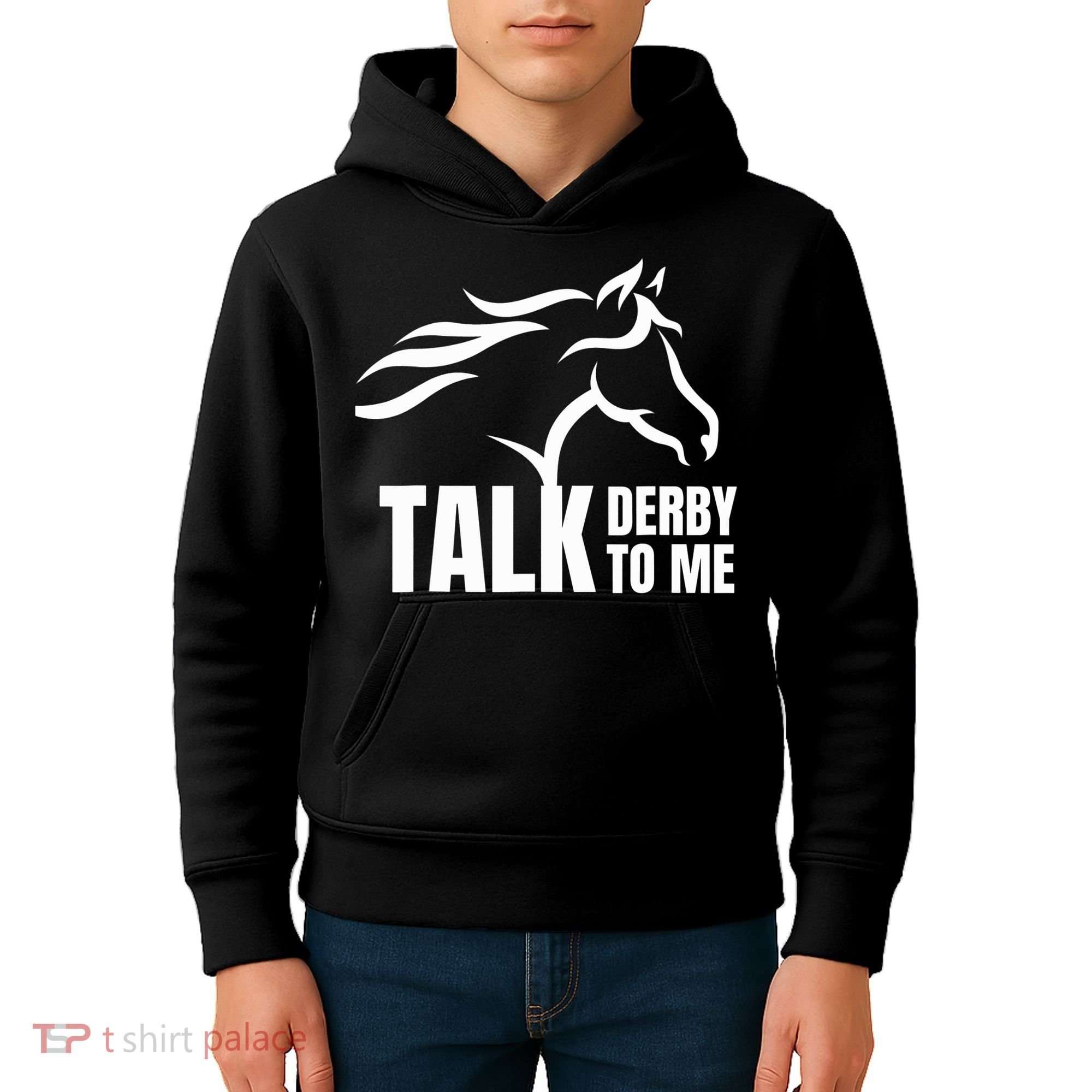 Talk Derby To Me Funny Horse Racing Gift. Kids Hoodie