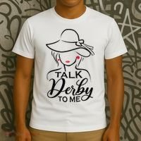 Talk Derby To Me Funny Derby Party Horse Racing Fans  T-Shirt thumb 3