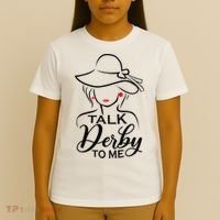 Talk Derby To Me Funny Derby Party Horse Racing Fans  T-Shirt thumb 4