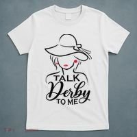 Talk Derby To Me Funny Derby Party Horse Racing Fans  T-Shirt thumb 5