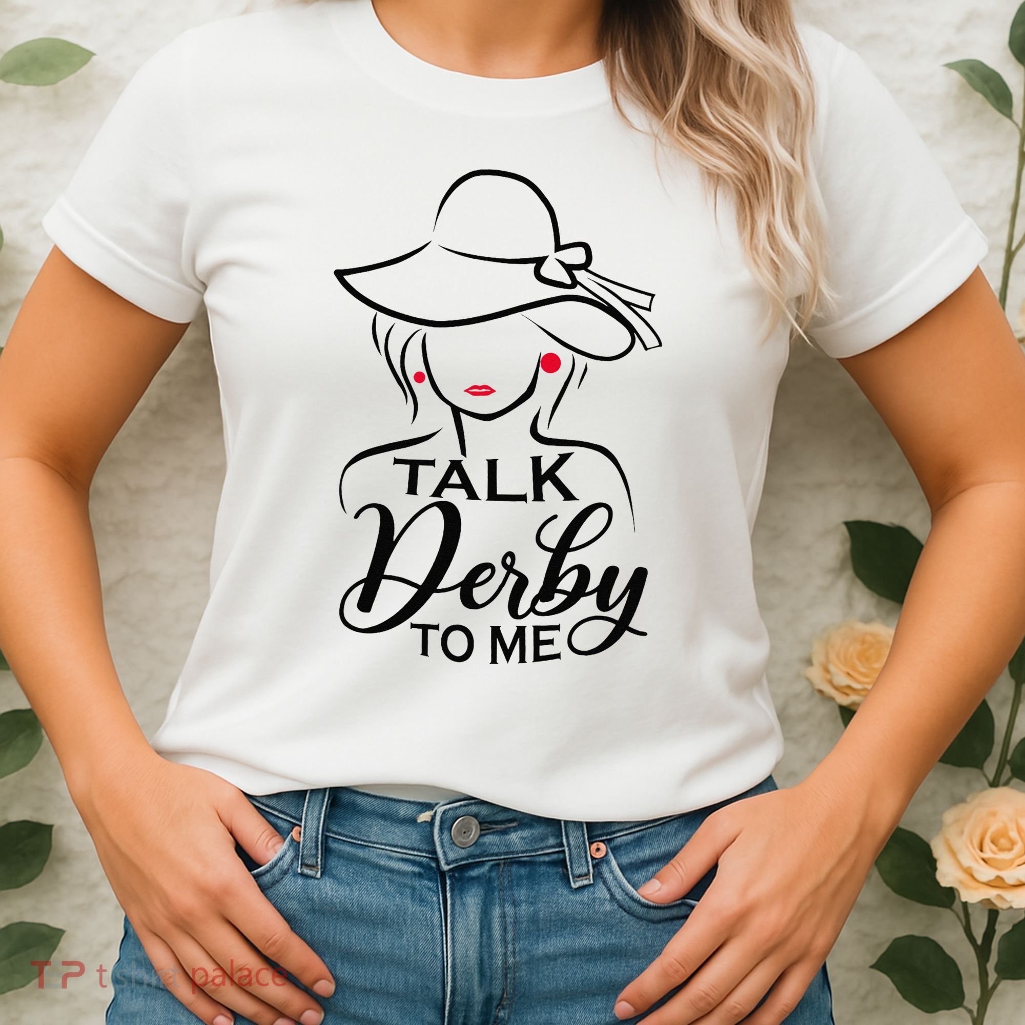 Talk Derby To Me Funny Derby Party Horse Racing Fans  Women's T-Shirt