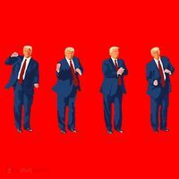 Trump Dance Trump 2024 Santa Hat thumb 1