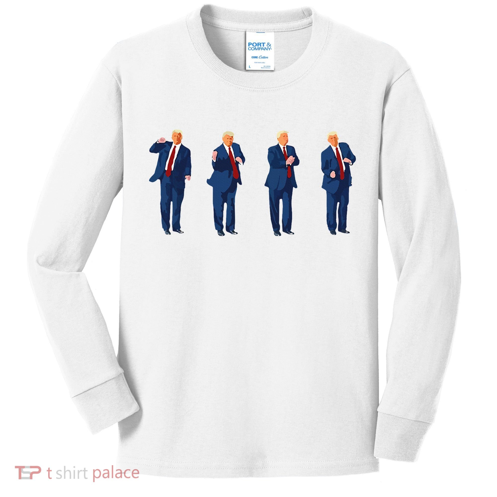Trump Dance Trump 2024 Kids Long Sleeve Shirt