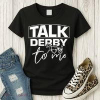 Talk Derby To Me Derby Horse Racing Funny Harness Racing Women's T-Shirt thumb 3