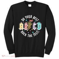 Test Day Teachers Boy Girl Abcd Rock The Test Testing Day Sweatshirt thumb 0
