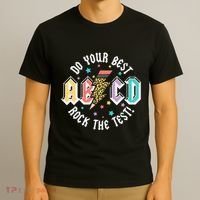 Test Day Teachers Boy Girl Abcd Rock The Test Testing Day T-Shirt thumb 3