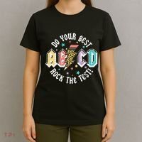 Test Day Teachers Boy Girl Abcd Rock The Test Testing Day T-Shirt thumb 4