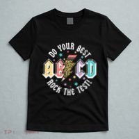 Test Day Teachers Boy Girl Abcd Rock The Test Testing Day T-Shirt thumb 5